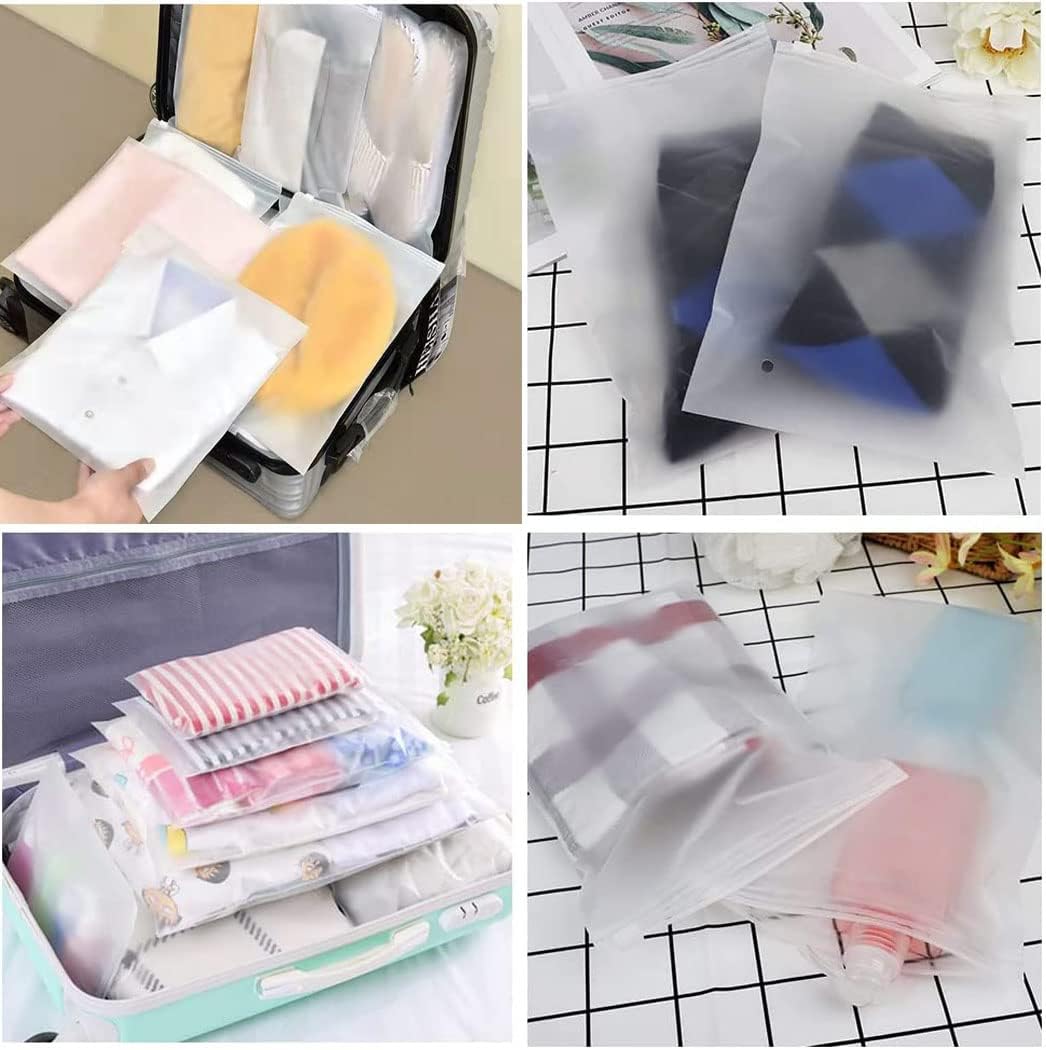 Reusable Frosted Zip Bags – 40-Pack Clothing Storage Bags with Ventilation Holes (Buy 1, Get 1 FREE)