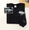 DriveStitch Custom Embroidery Hoodie | Personalized car design hoodie for men and women