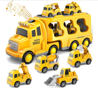 Toy City Transporter with Light & Sound Effects – includes vehicles