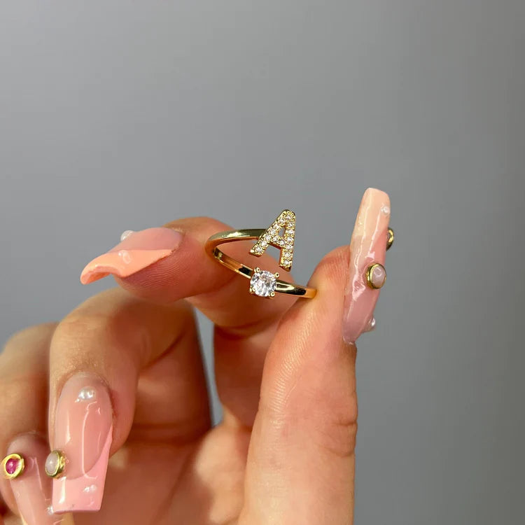 RegaliaEngrave Signature Ring | Elegant gold-plated adjustable memory jewelry