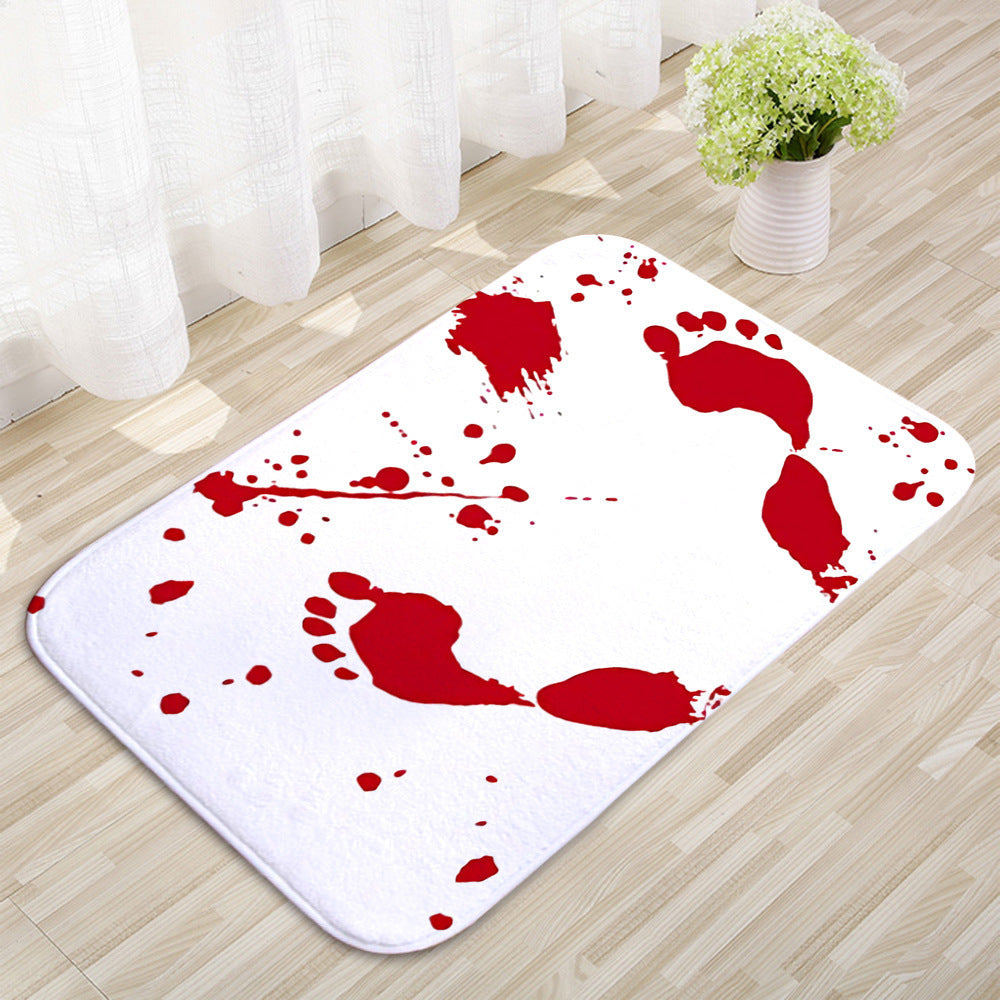 Bloody Footsteps Bath Mat – Magical Horror Style