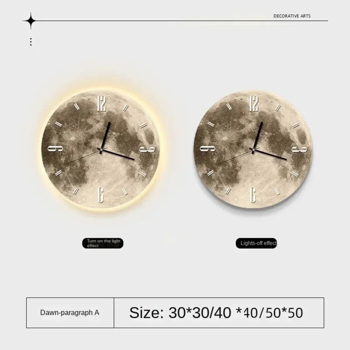 Moon Wall Clock Sep