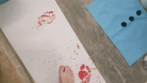 Bloody Footsteps Bath Mat – Magical Horror Style
