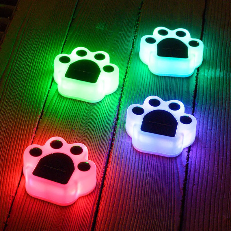 Solar Paw Print Garden Lights - Atmospheric and Energy Efficient