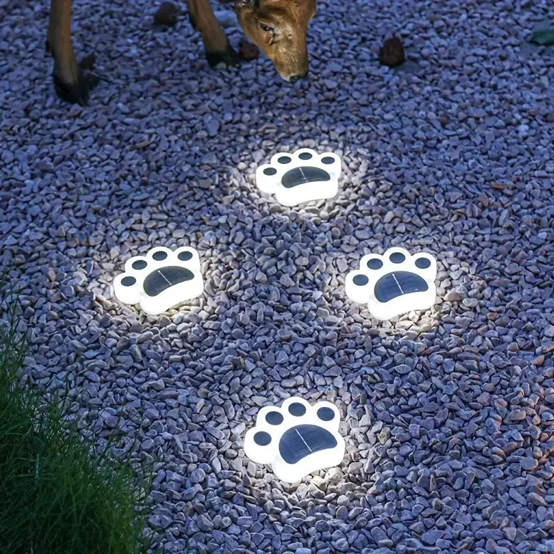 Solar Paw Print Garden Lights - Atmospheric and Energy Efficient