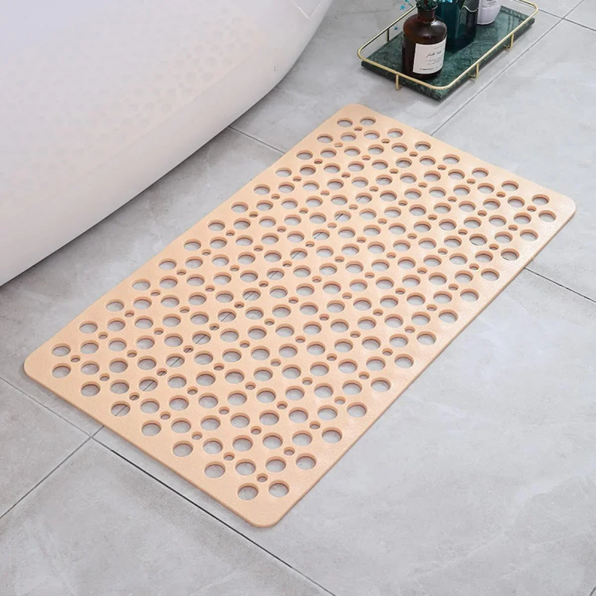 Anti-slip Shower Mat – Mould-resistant Bath Mat with Suction Cups & Quick-drying Holes