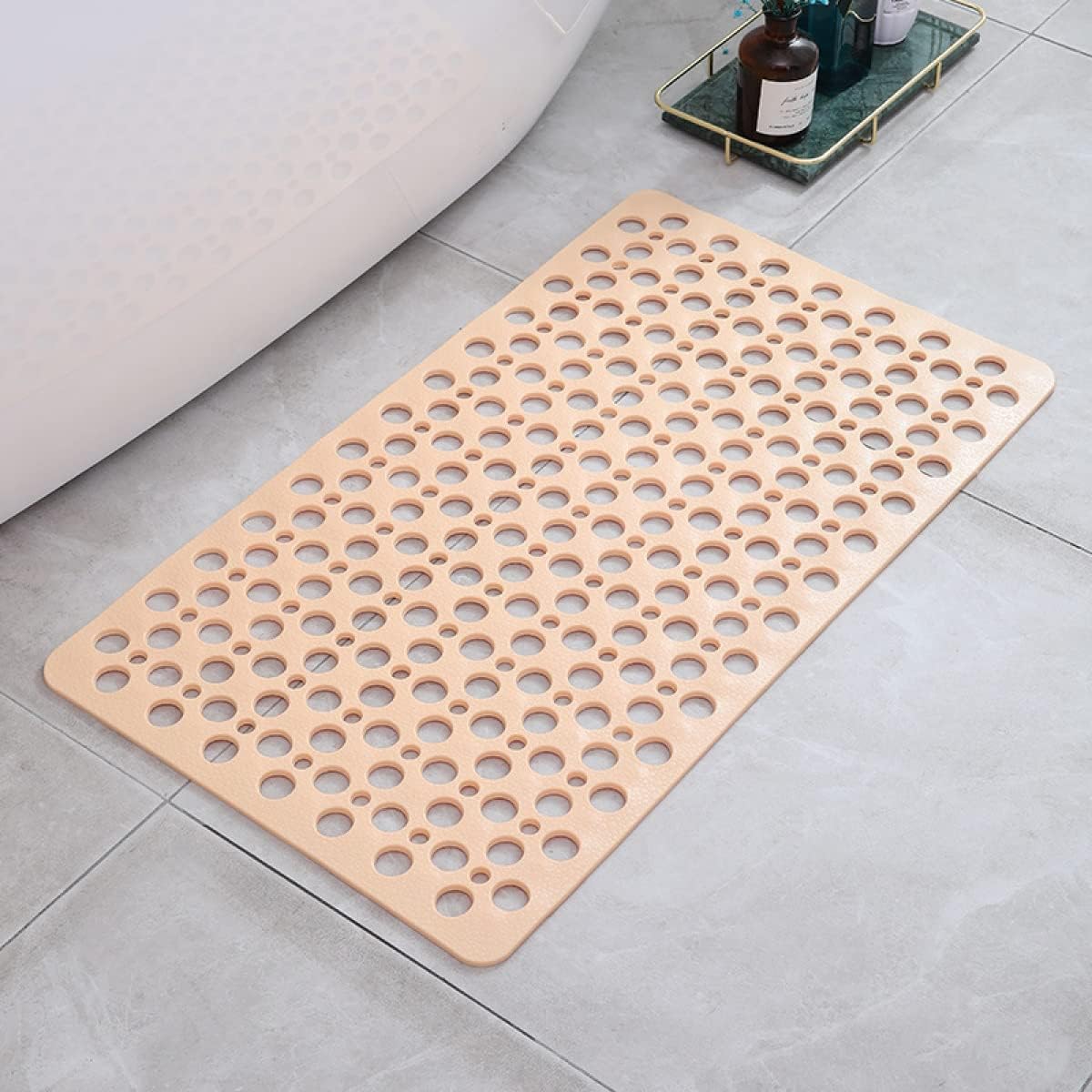 Luxury Anti-Slip Shower Mat - Hygienic, Mould-Resistant Bath Mat with Strong Suction Cups and Quick Drainage System