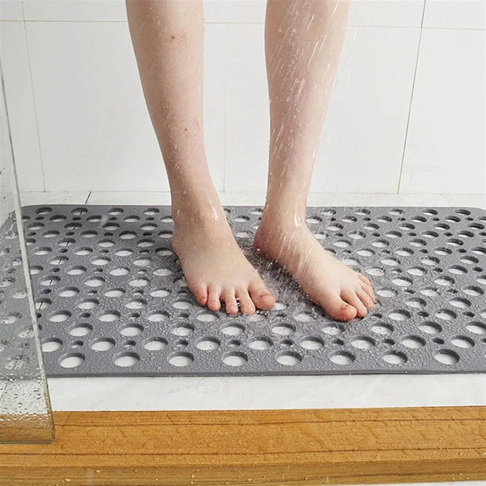 Anti-slip Shower Mat – Mould-resistant Bath Mat with Suction Cups & Quick-drying Holes