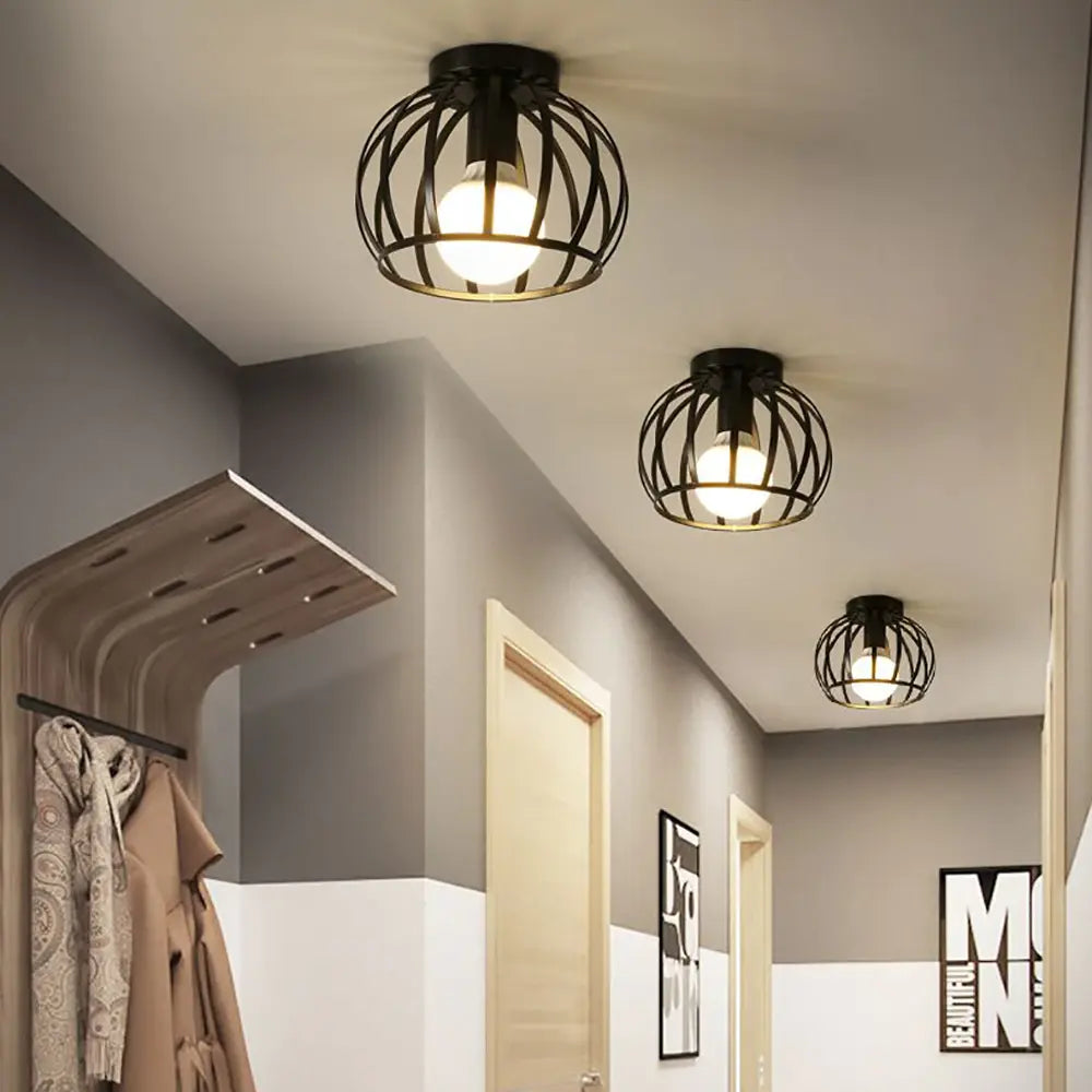Aurub | Industrial Ceiling Light Black