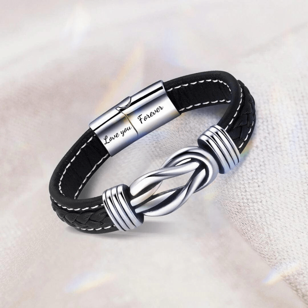 Infinity Leather Bracelet - Connecting Gift