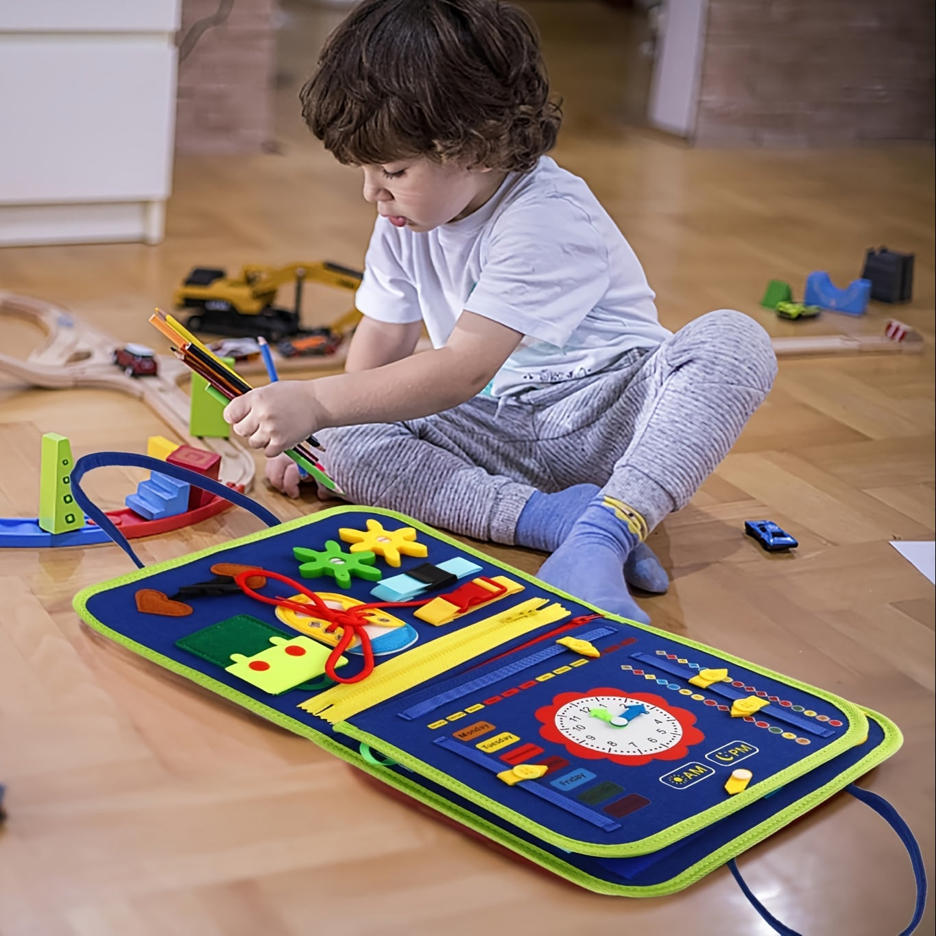 25-in-1 Press Panel - Educational Sensory Toy for Toddlers