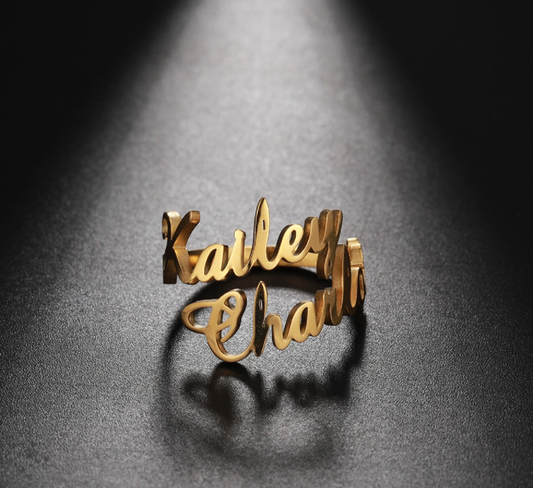 EterniRing Premium Custom Name Ring | Handcrafted Elegant Stainless Steel Jewelry