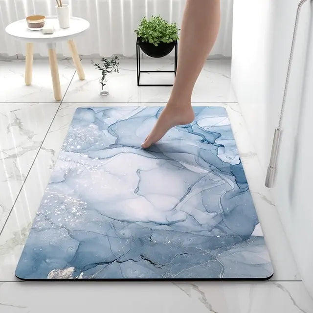 AquaArt Luxe Bath Mat - Water Absorbent and Quick Drying