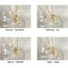 Birthstone and Birth Flower Necklace – Aurora