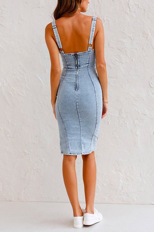 JARA | denim dress with adjustable straps