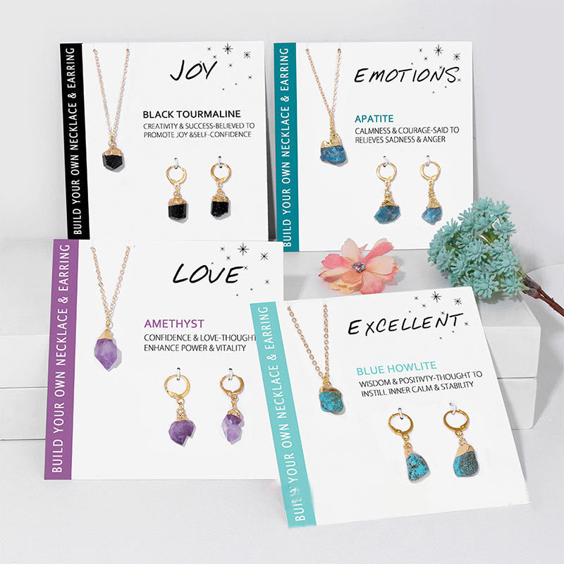 Crystal Jewellery Set Necklace and Earrings - Elara