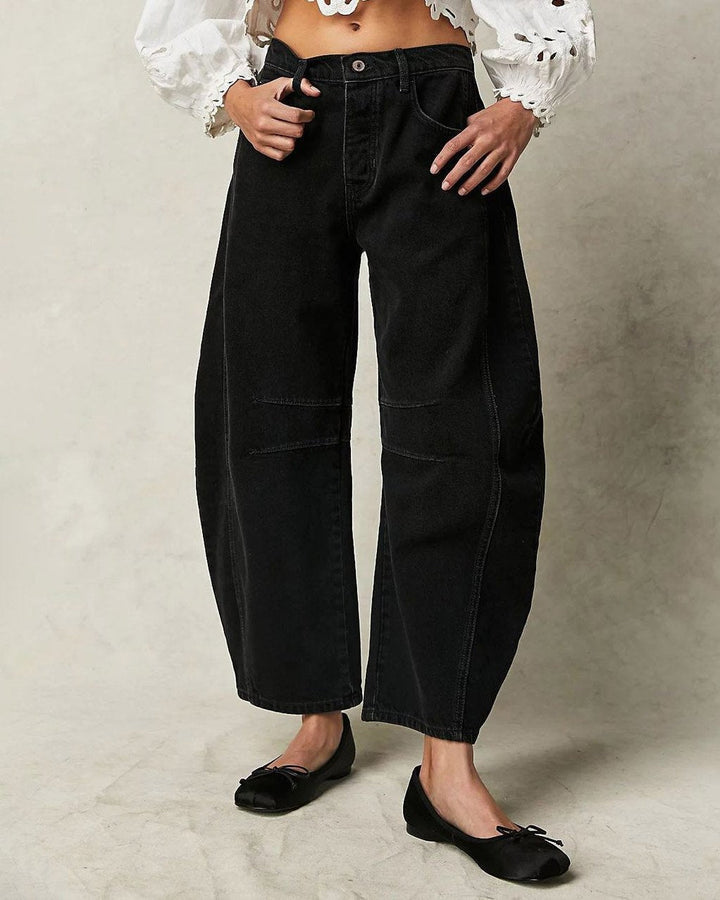 Mid Rise Barrel Jeans for Women