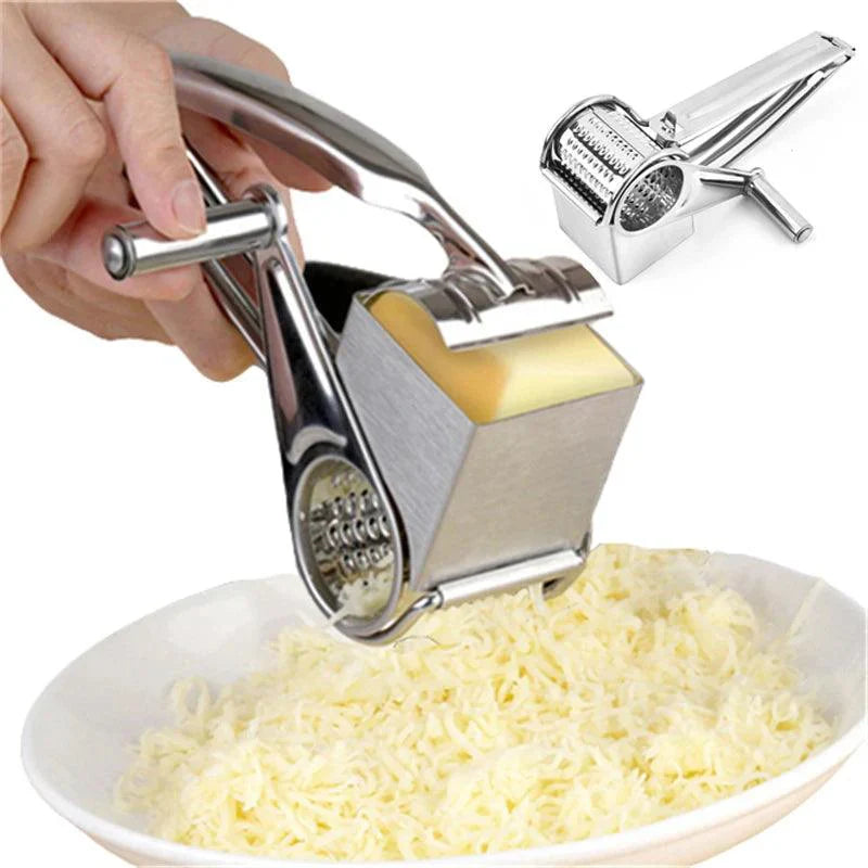 Manual Cheese Grater | Stainless Steel | Versatile Drums
