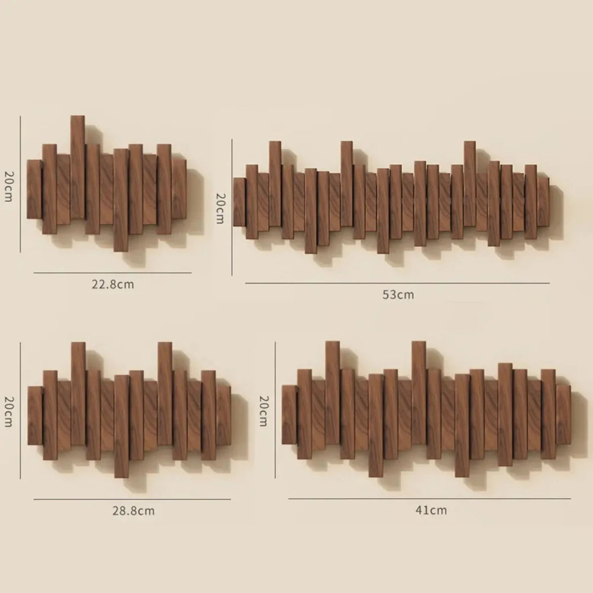 Piano-Style Coat Rack - Walnut/Beech Wood - Elegant Design