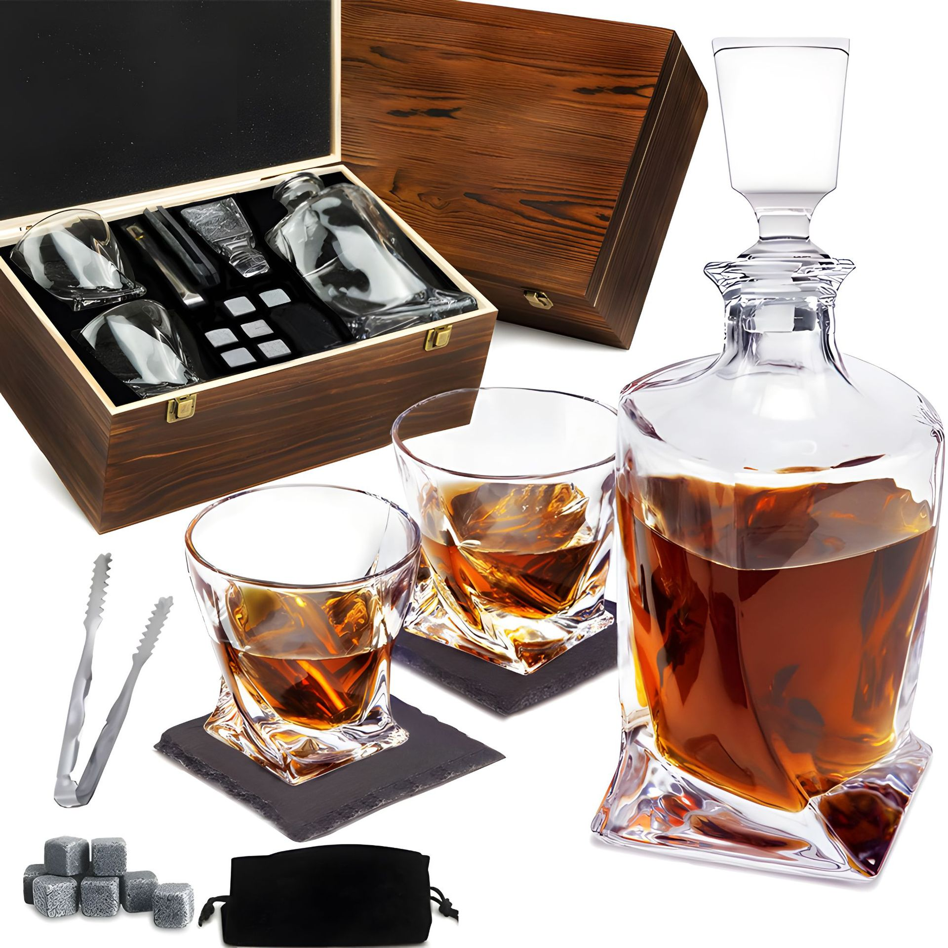 Luxurious Crystal Whiskey Decanter and Glass Set – WhiskeyWave
