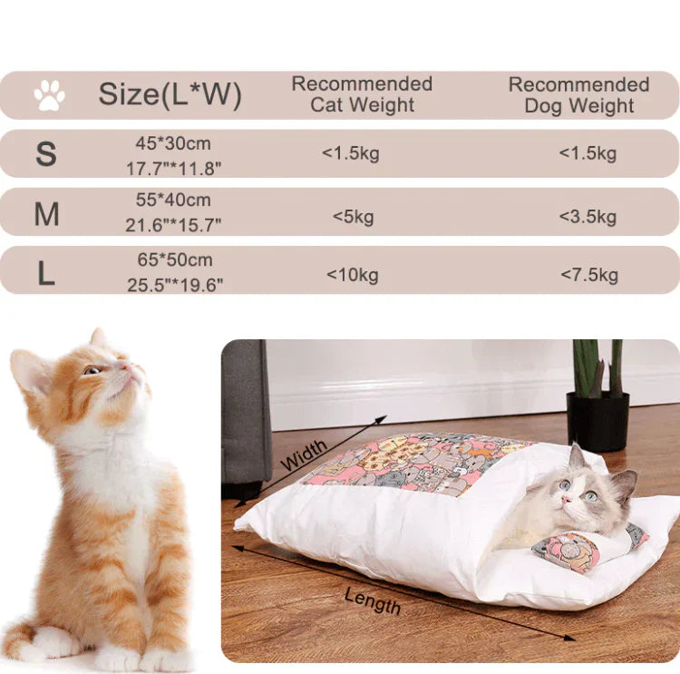 Winter Cat Sleeping Bag – SnugKitty Frost Magic