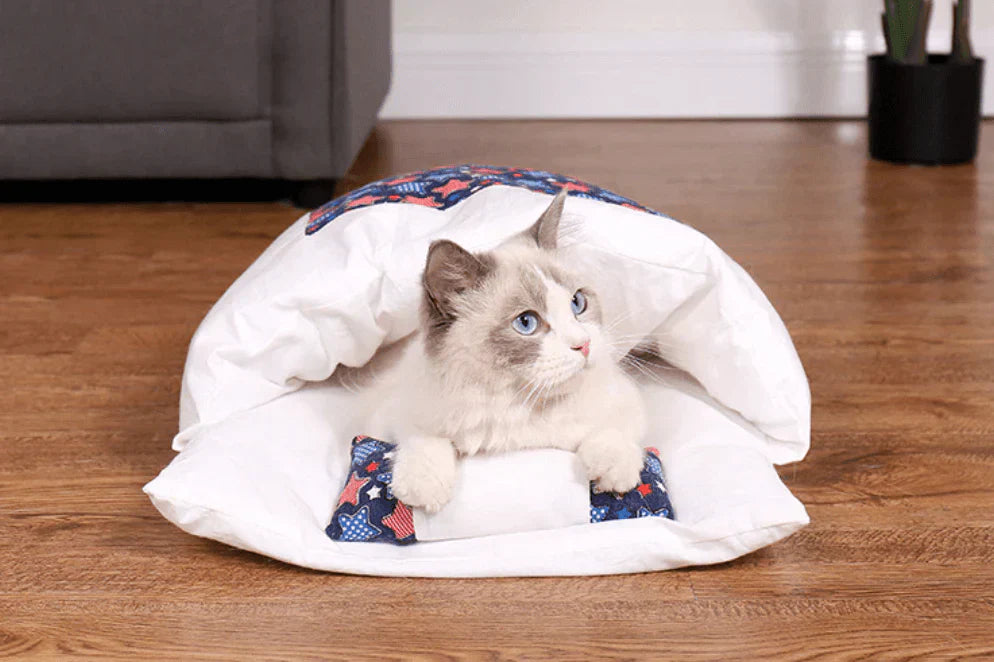 Winter Cat Sleeping Bag – SnugKitty Frost Magic