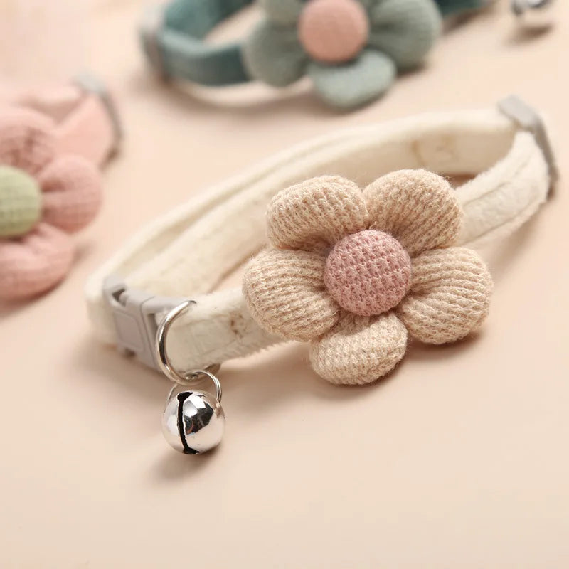 Adjustable Cat Collar with Flower - FlowerCharm
