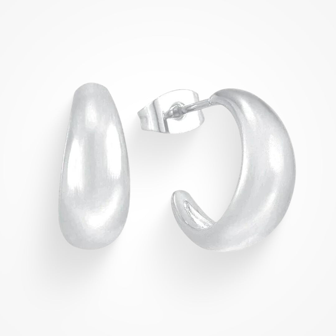 Ladies' Earrings - Glossy Finish - Chunky Design - Modern Tapered Shape