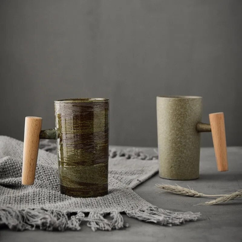 Nordic Latte Mugs with Earthy Design – NatureSip