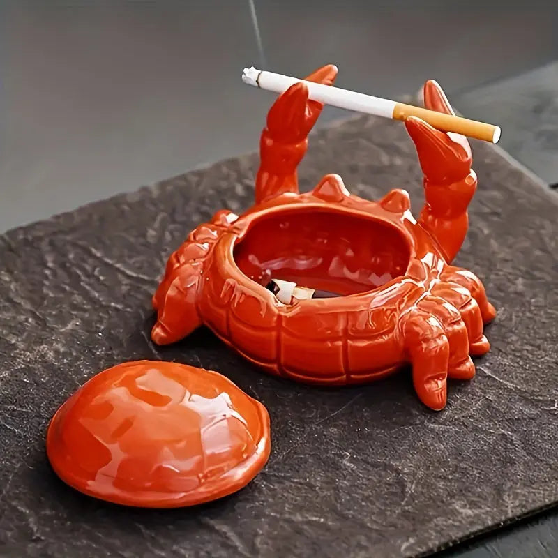 Ceramic Crab Ashtray - Unique Design - Decorative