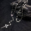 Heart-Shaped Rosary Necklace with Cat's Eye Stones – Elara