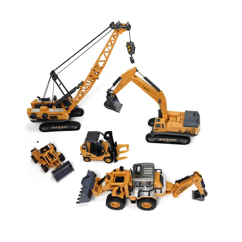 Toy Construction Site Set - Excavators & Cranes - Creative Play