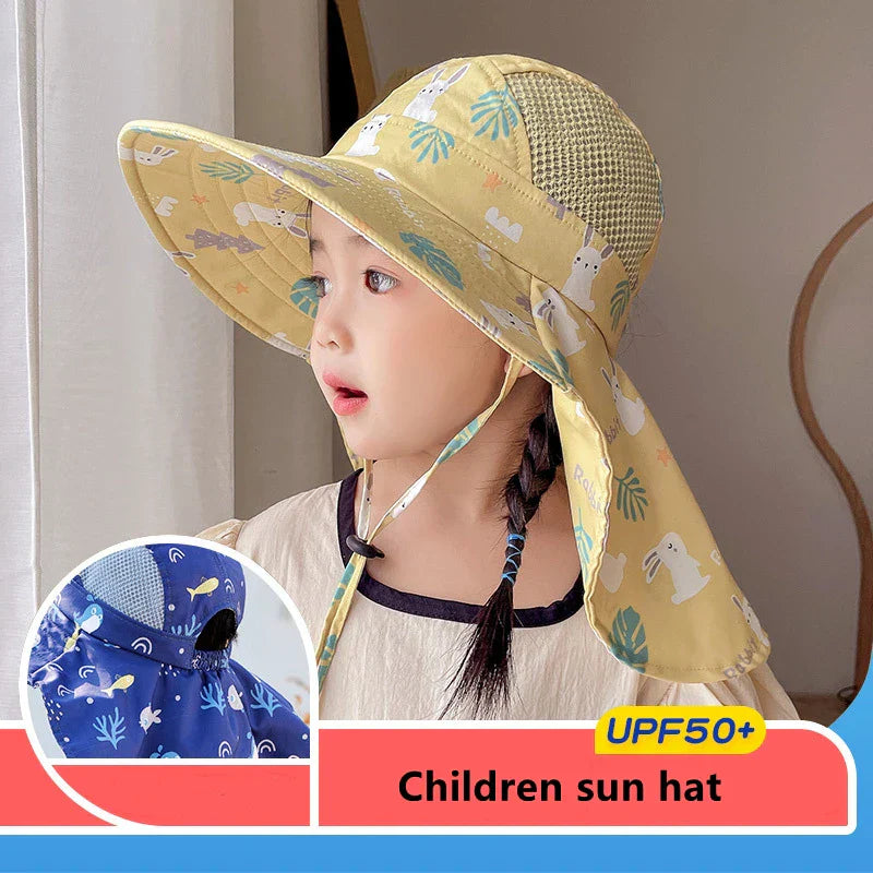 Children's Sun Hat with UPF 50+ - Wide Brim and Adjustable Chin Strap