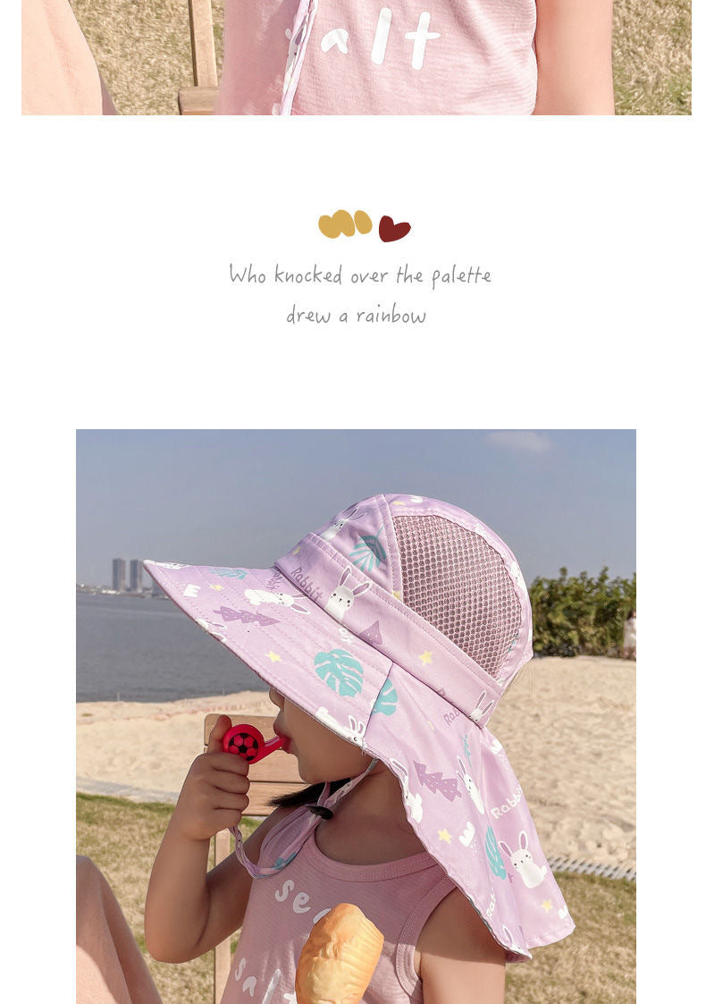 ANTI-UV CHILDREN'S SUN HAT WITH WHISTLE – SUMMER BUCKET HAT FOR BOYS AND GIRLS