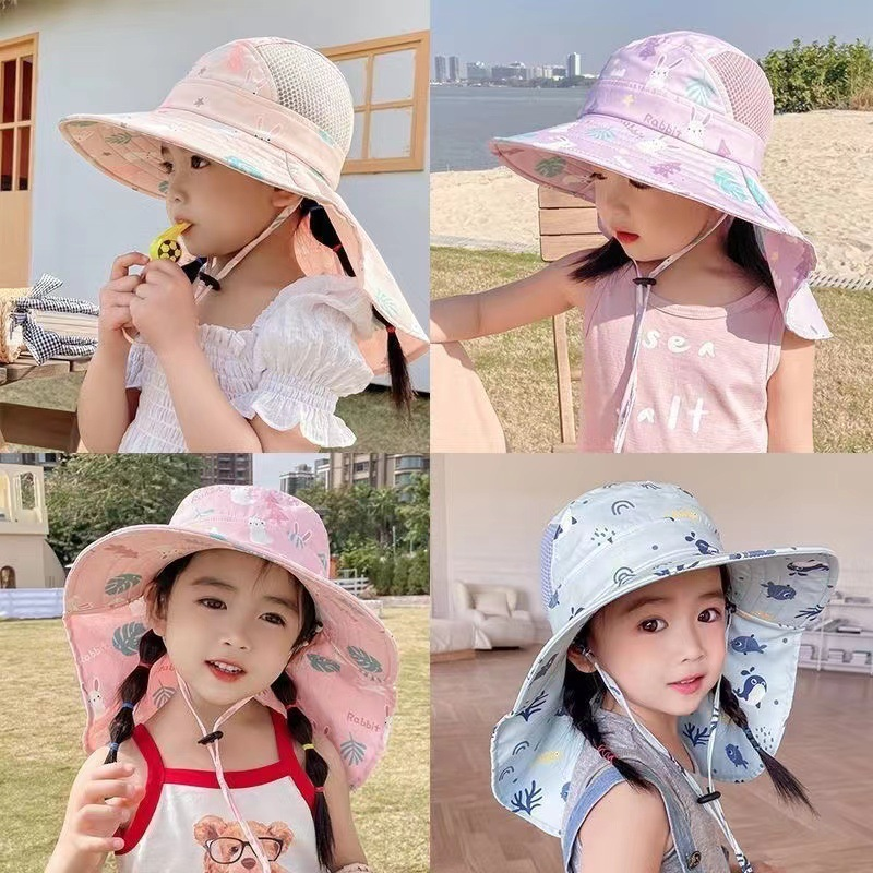 ANTI-UV CHILDREN'S SUN HAT WITH WHISTLE – SUMMER BUCKET HAT FOR BOYS AND GIRLS