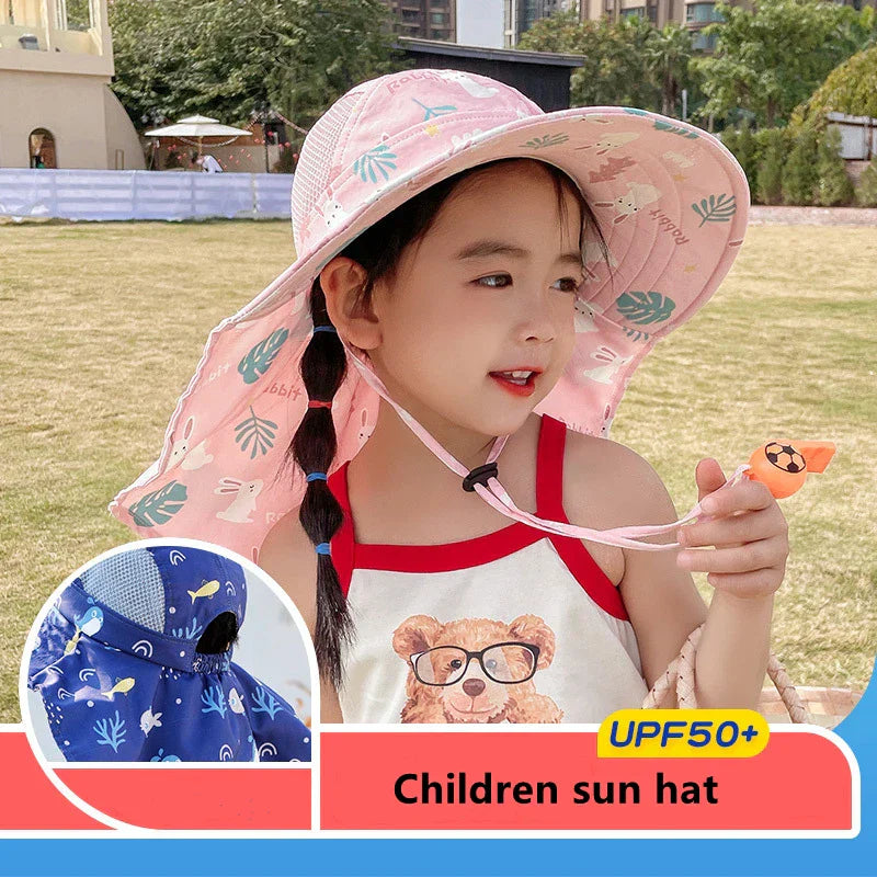 Children's Sun Hat with UPF 50+ - Wide Brim and Adjustable Chin Strap