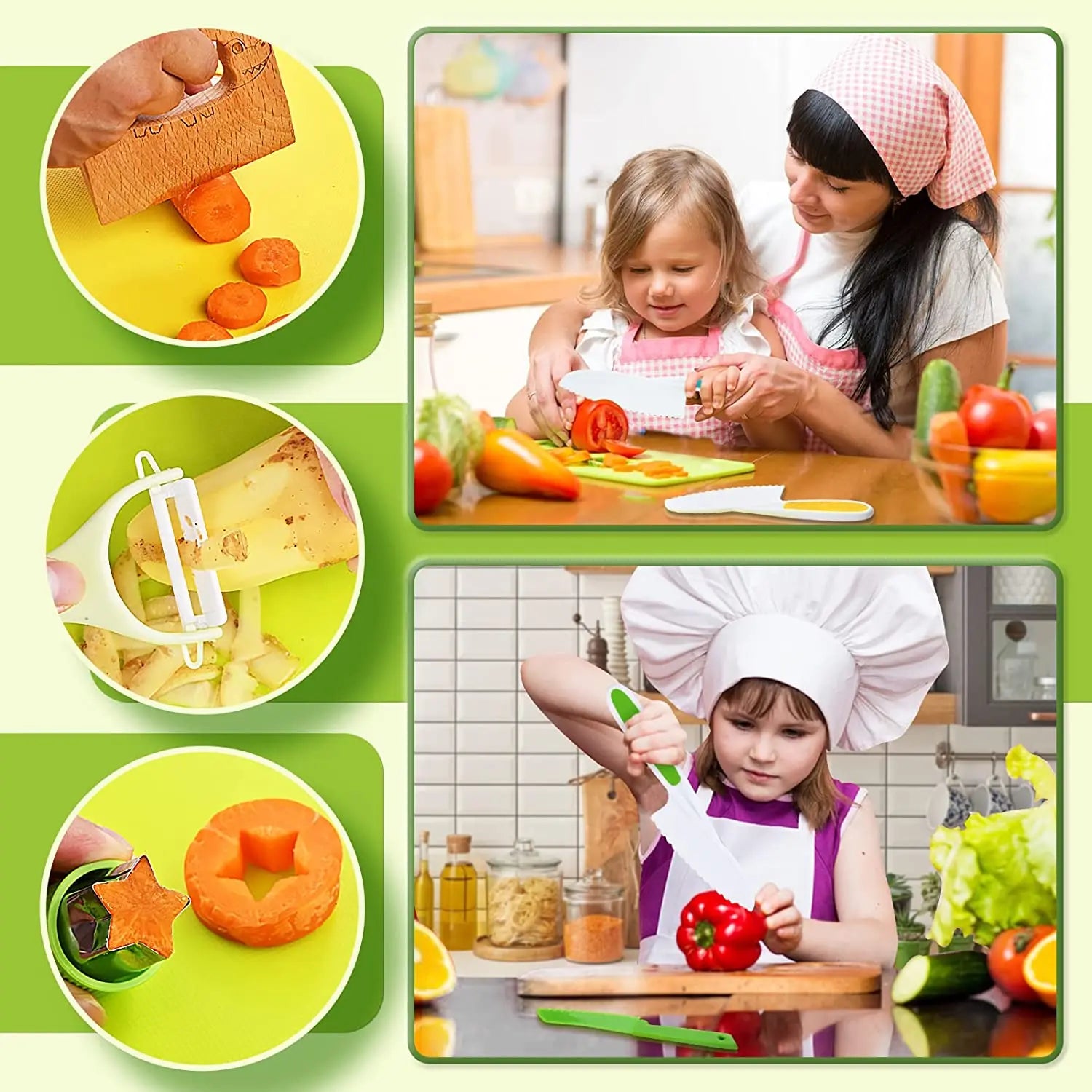 Junior Chef Set - Child-Friendly Kitchen Set | Safe Cutting