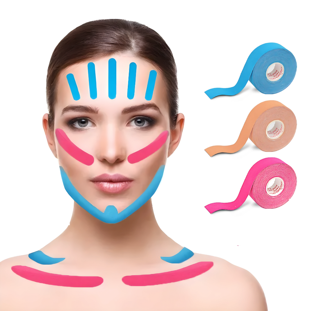 Kinesiology Tape for Face and Neck – DermaTape