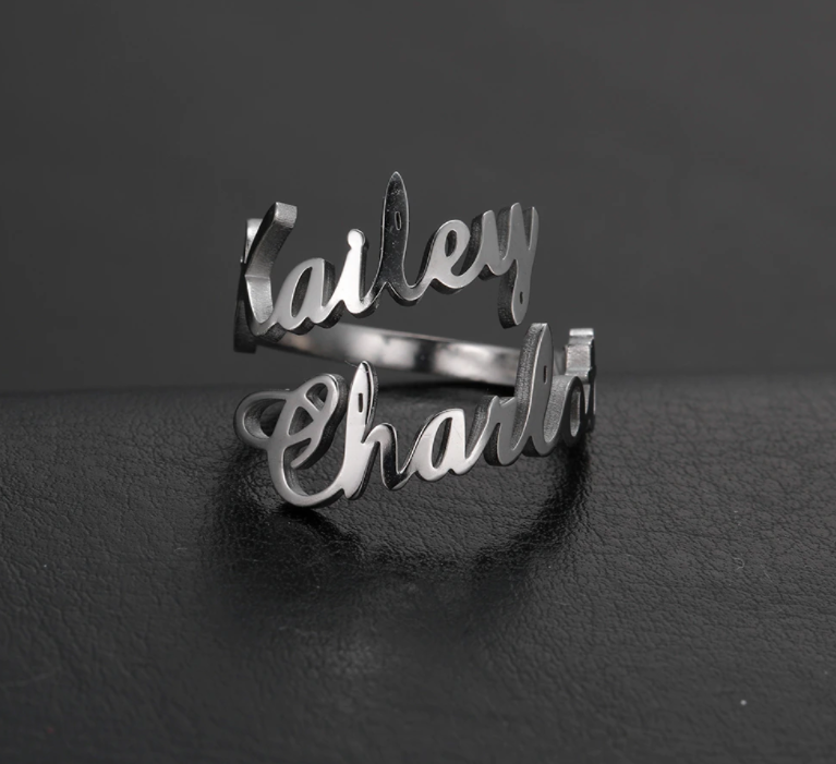 EterniRing Premium Custom Name Ring | Handcrafted Elegant Stainless Steel Jewelry