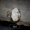 Natural Raw Stone Birth Ring – Selina
