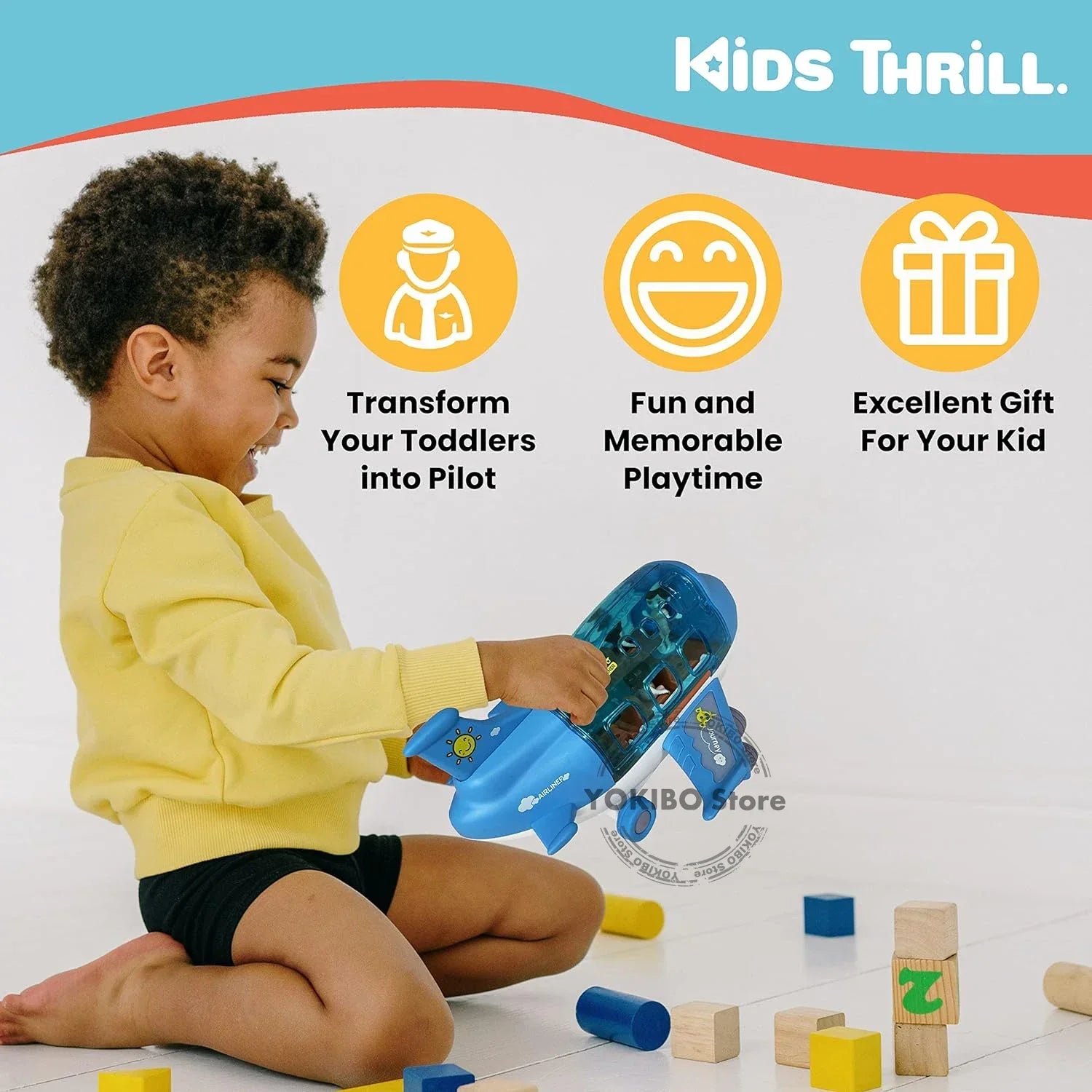 Pilot Pals Plane | Educational Toy Plane with Sound