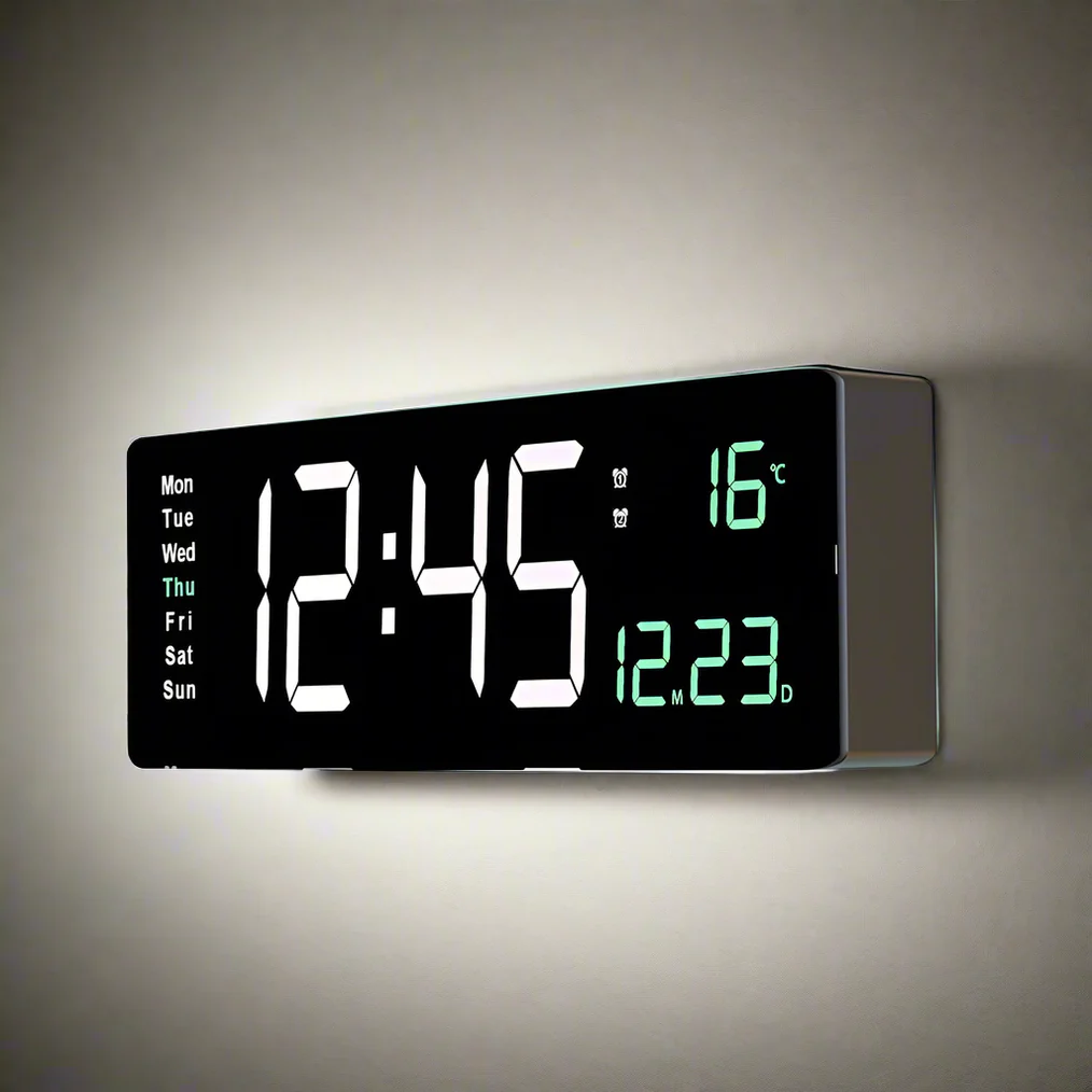 Colourful Acrylic Digital Clock | Modern LED Clock with USB