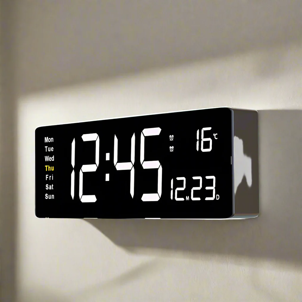 Colourful Acrylic Digital Clock | Modern LED Clock with USB