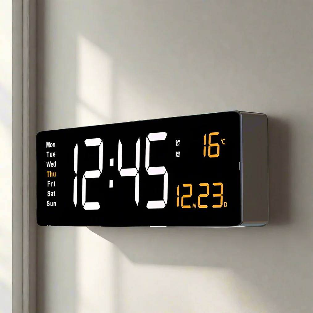 Colourful Acrylic Digital Clock | Modern LED Clock with USB
