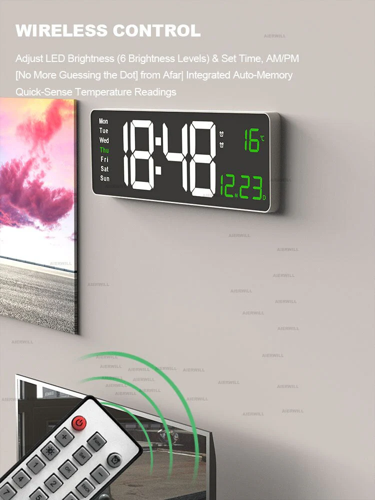 Colourful Acrylic Digital Clock | Modern LED Clock with USB