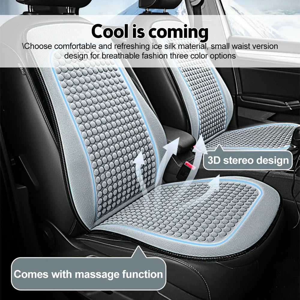 Car Seat Cushion - Cool & Breathable | Ice Silk & Mesh