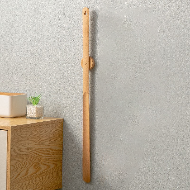 Wooden Long Handle Magnetic Shoe Horn