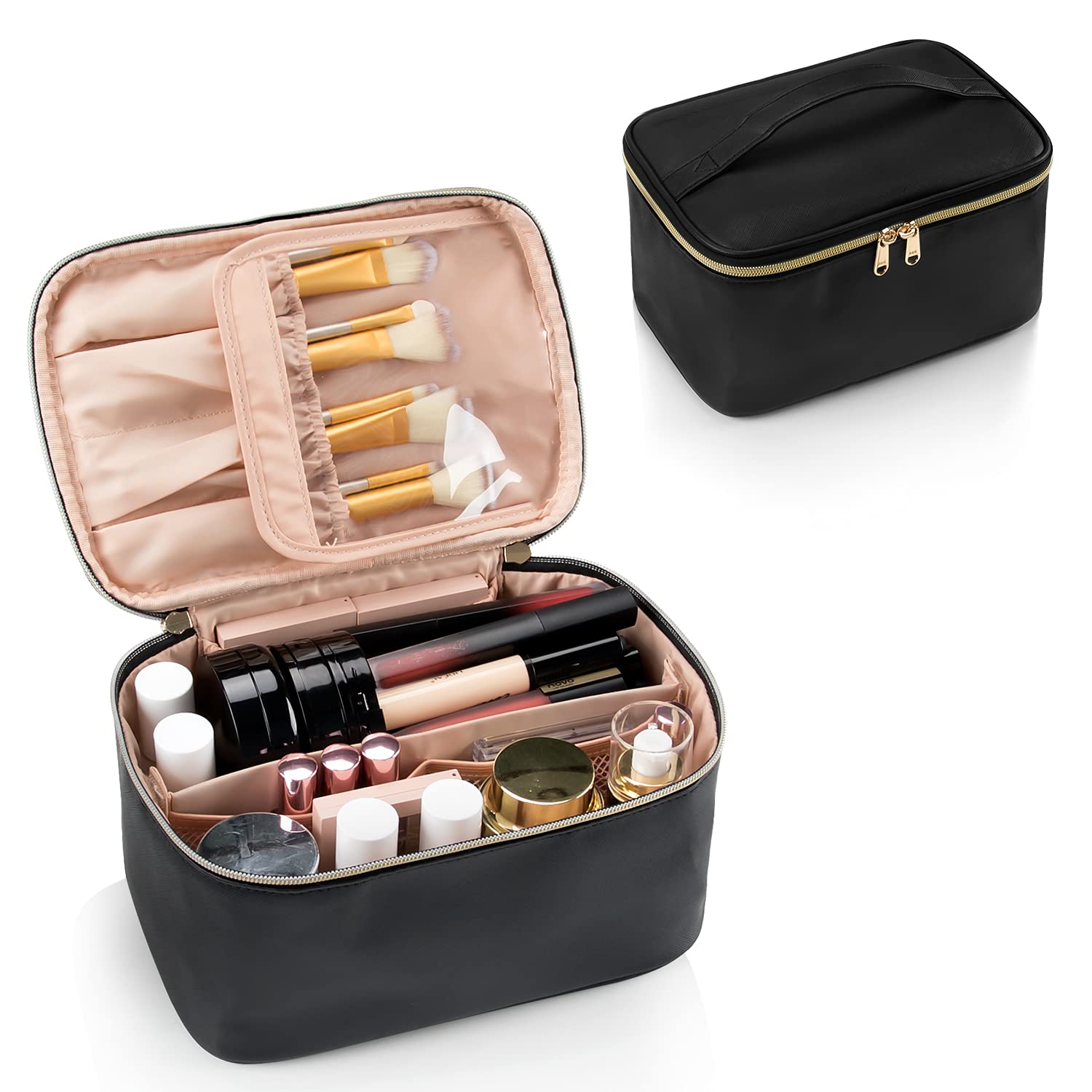 Travel-Friendly Makeup Organizer with Dividers