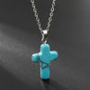 Necklace with Cross made of Natural Gemstones – Seraphina