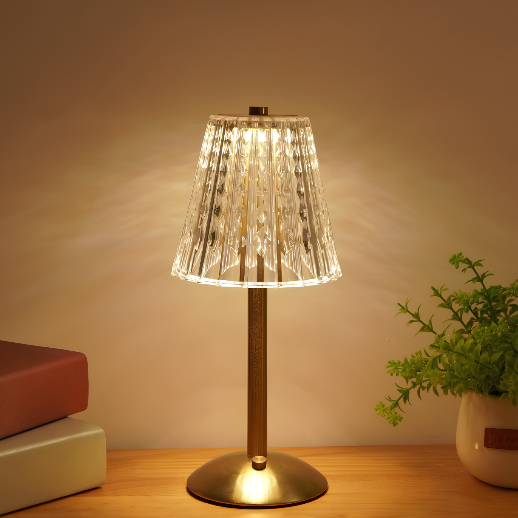 Golden Crystal Table Lamp - Aurora Luxe